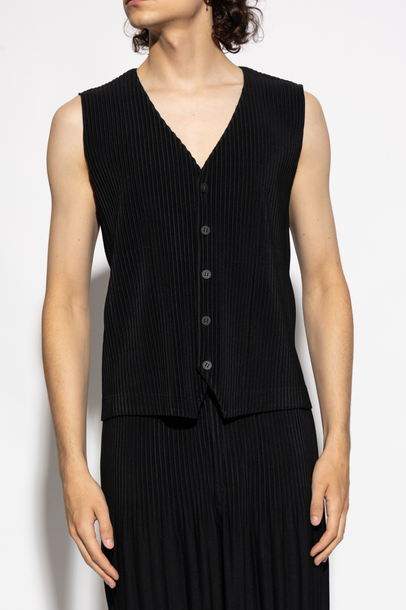 Black Pleated vest Homme Plissé Issey Miyake - Vitkac AS